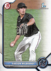 2022 Bowman Draft Baseball Karson Milbrandt #BD-87