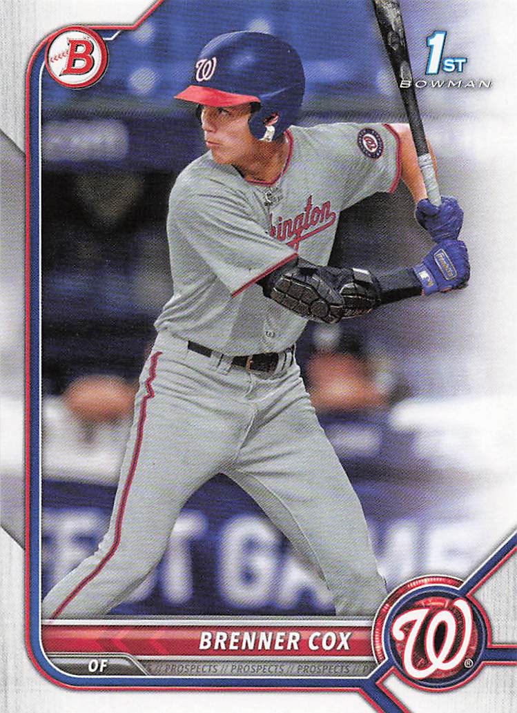 2022 Bowman Draft Baseball Brenner Cox #BD-196