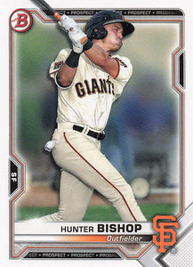 2021 Bowman Baseball Prospects Hunter Bishop #BP-18