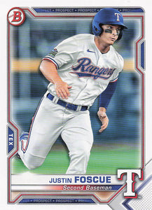 2021 Bowman Baseball Justin Foscue #BCP-41