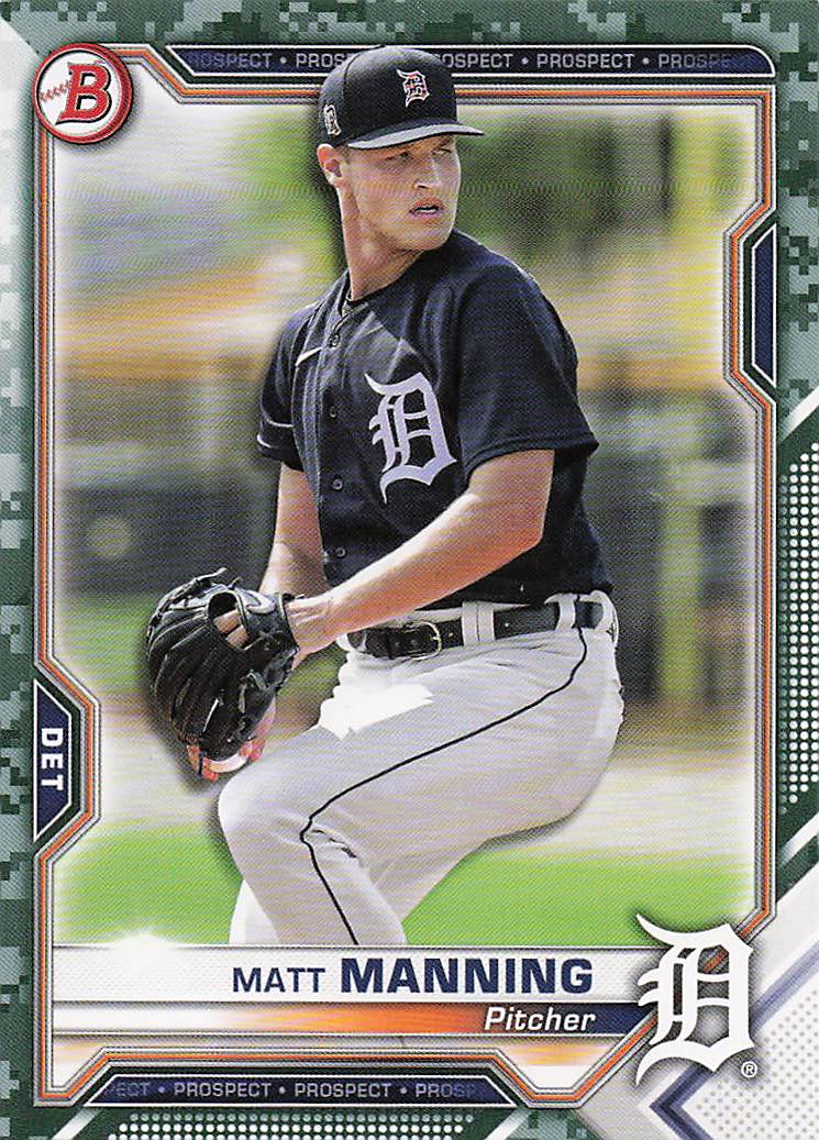 2021 Bowman Baseball Prospects Camo Matt Manning #BP-111