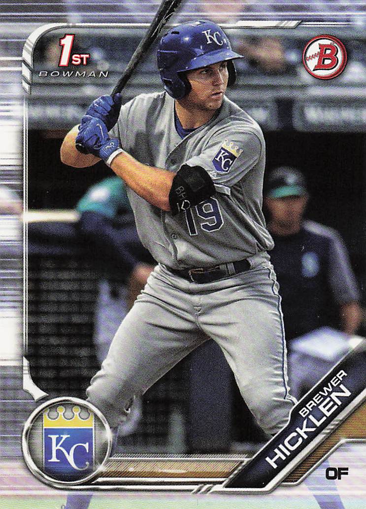 2019 Bowman Baseball Prospects Brewer Hicklen #BP-72
