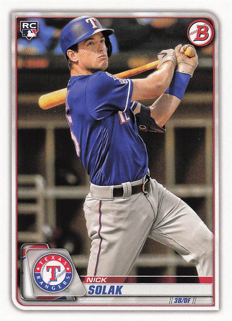 2020 Bowman Baseball Nick Solak #96 Rookie