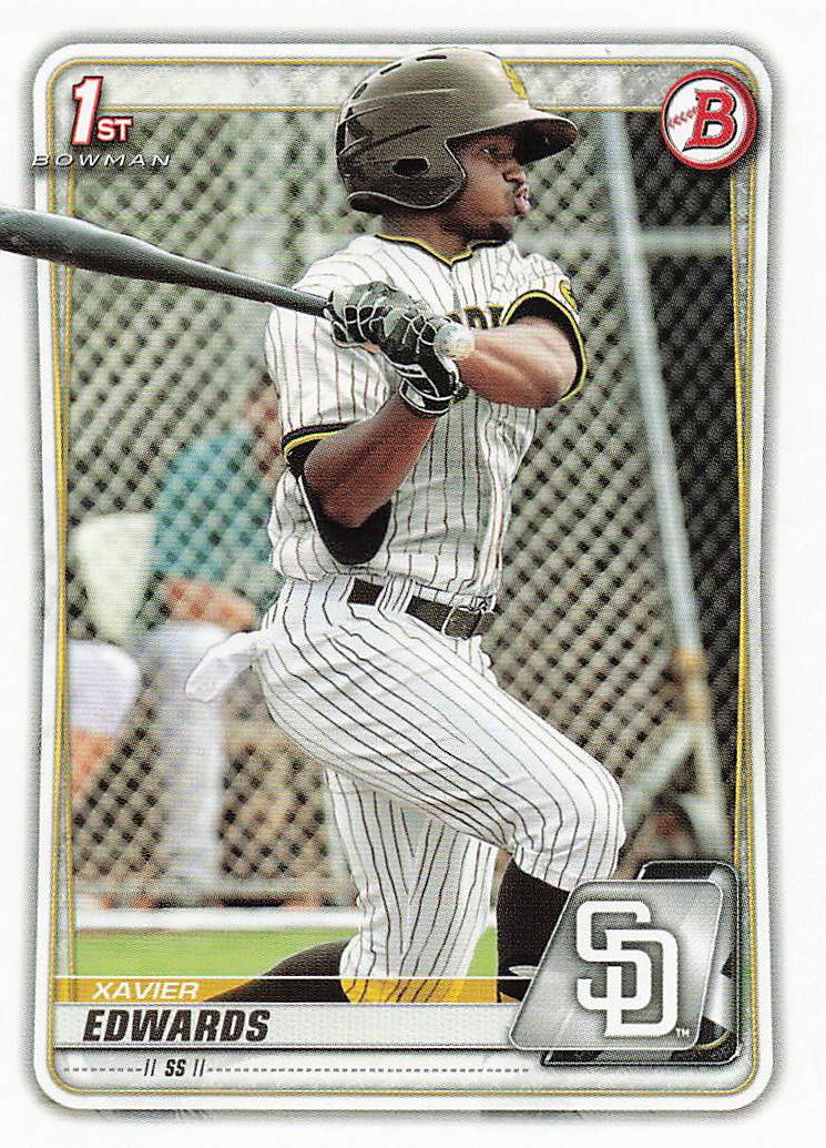 2020 Bowman Baseball Prospects Xavier Edwards #BP-10