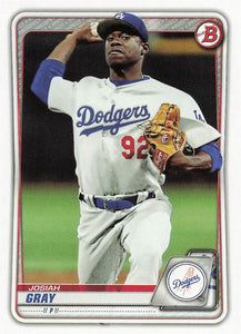2020 Bowman Baseball Prospects Josiah Gray #BP-48