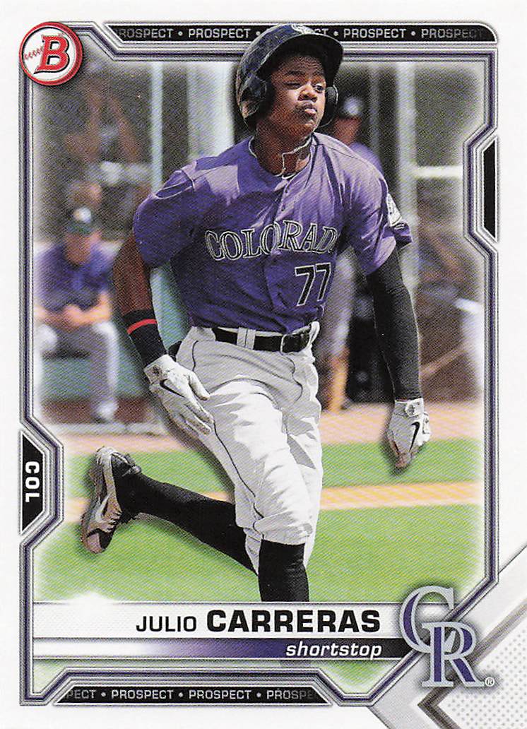 2021 Bowman Draft Baseball Julio Carreras #BD-30