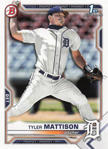 2021 Bowman Draft Baseball Tyler Mattison #BD-58