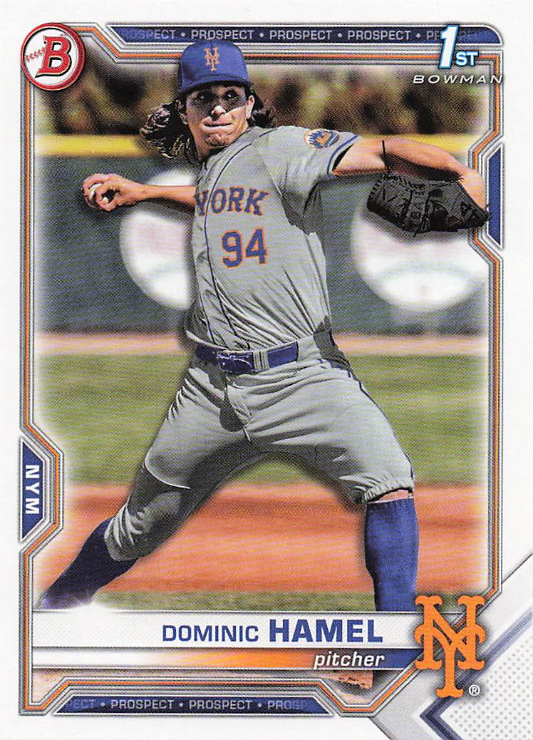 2021 Bowman Draft Baseball Dominic Hamel #BD-60