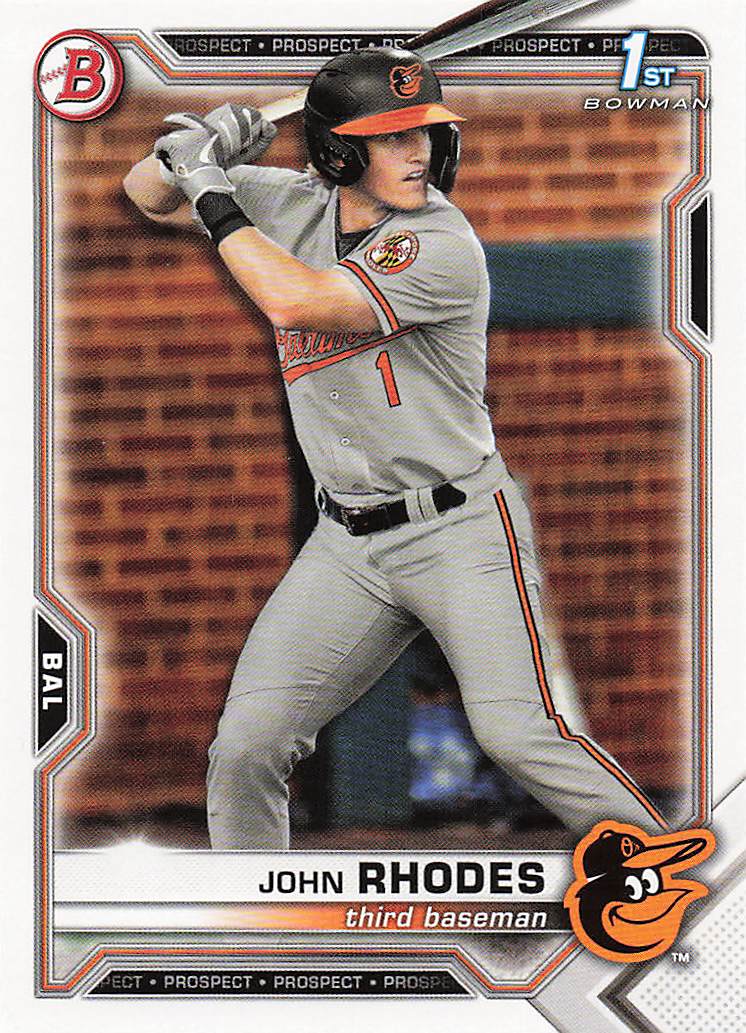 2021 Bowman Draft Baseball John Rhodes #BD-80