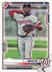 2021 Bowman Draft Baseball T.J. White #BD-157