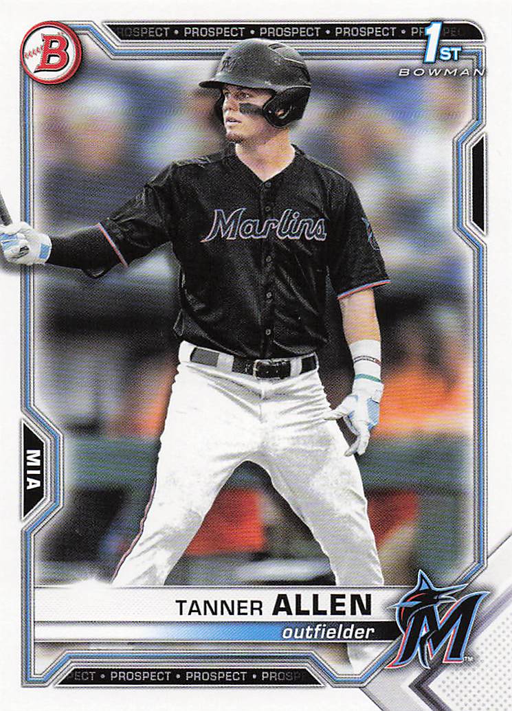 2021 Bowman Draft Baseball Tanner Allen #BD-165