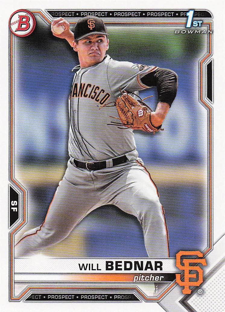 2021 Bowman Draft Baseball Will Bednar #BDC-197