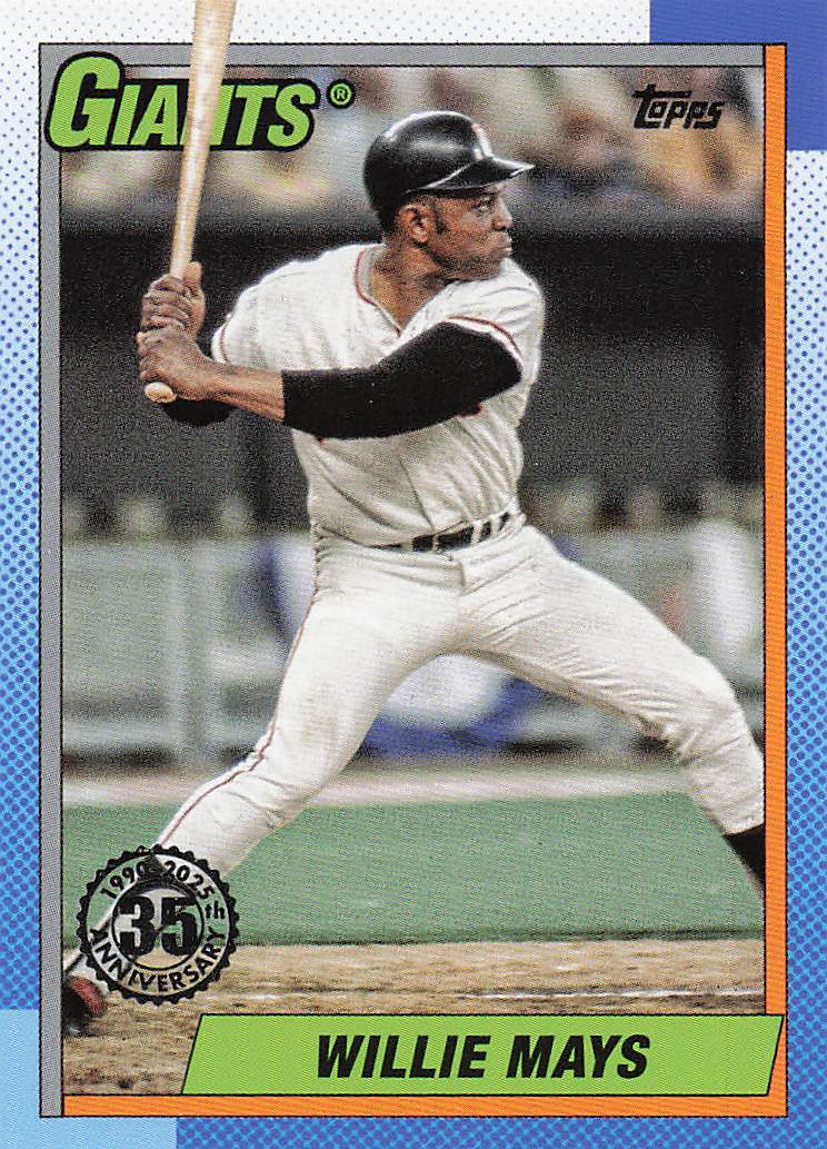 2025 Topps Baseball 1990 Topps Baseball Willie Mays #T90-96