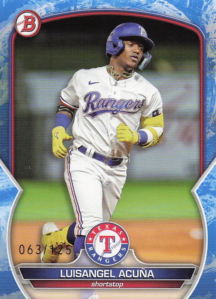 2023 Bowman Baseball Prospects Blue Pattern 063/125 Luisangel Acuna #BP-104