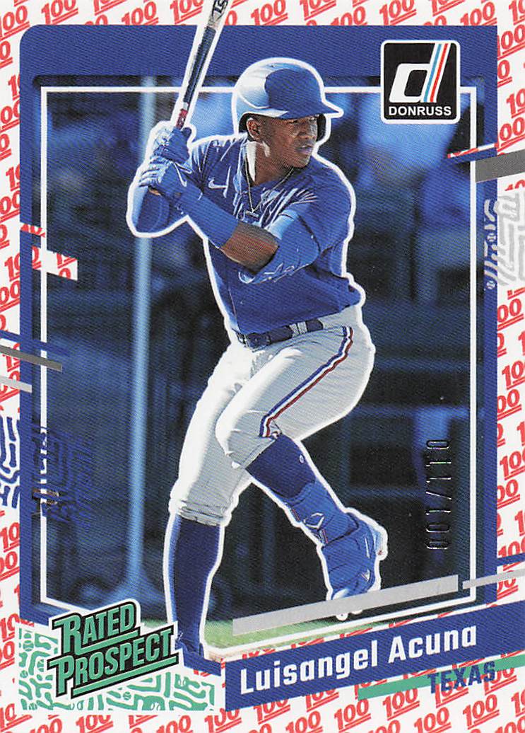 2023 Donruss Baseball One Hundred 001/110 Luisangel Acuna #86