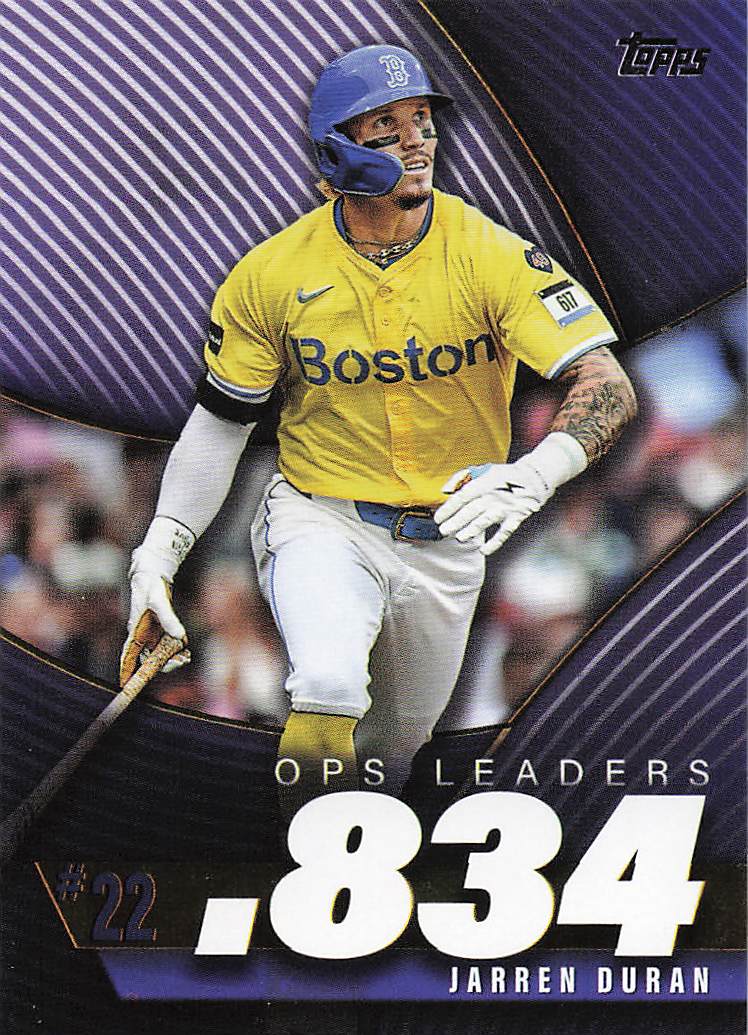 2025 Topps Baseball OPS Leaders Jarren Duran #OPS-22