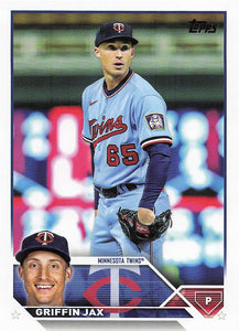 2023 Topps Baseball Griffin Jax #595