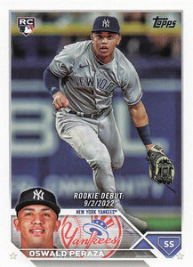 2023 Topps Update Series Baseball Oswald Peraza #US44 RC