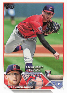 2023 Topps Update Series Baseball Tanner Bibee #US107 RC