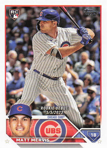 2023 Topps Update Series Baseball Matt Mervis #US236 RC