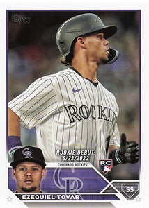 2023 Topps Update Series Baseball Ezequiel Tovar #US283 RC