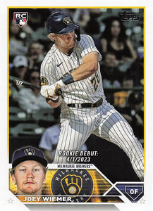 2023 Topps Update Series Baseball Joey Wiemer #US316 RC