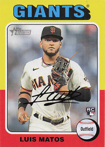2024 Topps Heritage Baseball Luis Matos #101 RC