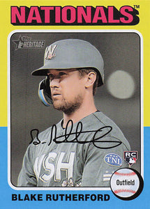 2024 Topps Heritage Baseball Blake Rutherford #240 RC