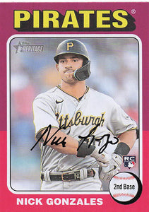 2024 Topps Heritage Baseball Nick Gonzalez #318 RC