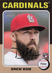 2024 Topps Heritage Baseball Drew Rom #382 RC