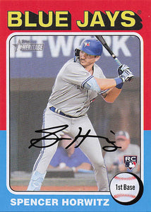 2024 Topps Heritage Baseball Spencer Horwitz #452 RC