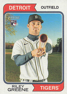 2023 Topps Heritage Baseball Riley Greene #48 RC