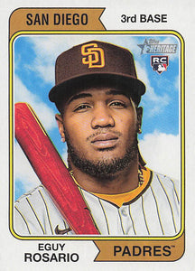 2023 Topps Heritage Baseball Eguy Rosario #61 RC