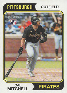 2023 Topps Heritage Baseball Cal Mitchell #66 RC