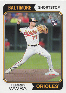 2023 Topps Heritage Baseball Terrin Vavra #148 RC