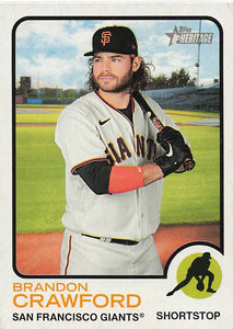 2022 Topps Heritage Baseball Brandon Crawford #95