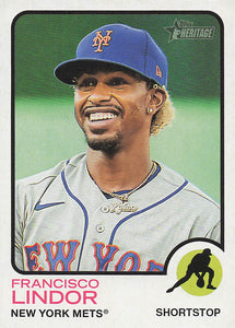2022 Topps Heritage Baseball Francisco Lindor #196
