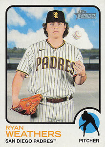 2022 Topps Heritage Baseball Ryan Weathers #442