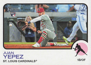 2022 Topps Heritage Baseball Juan Yepez #569 RC