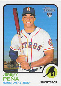 2022 Topps Heritage Baseball Jeremy Pena #629 RC