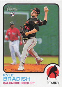 2022 Topps Heritage Baseball Kyle Bradish #642 RC