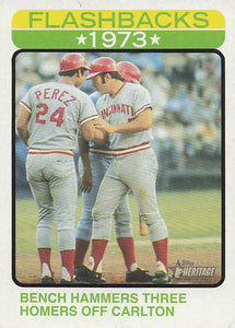 2022 Topps Heritage Baseball Baseball Flashbacks Johnny Bench #BF-5