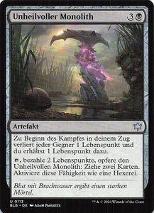 Magic The Gathering: Bloomburrow DE: #113 Unheilvoller Monolith