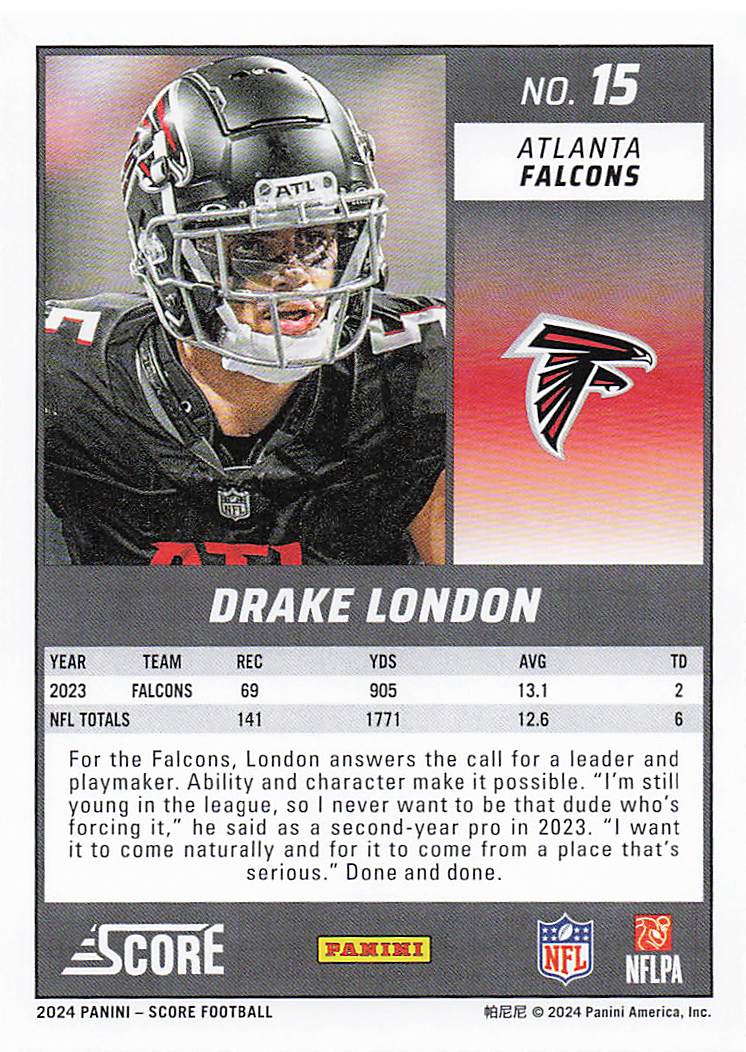 2024 Score Football Drake London #15