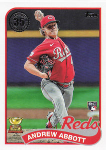 2024 Topps Series 1 1989 Topps Baseball Andrew Abbott #89B-96 RC