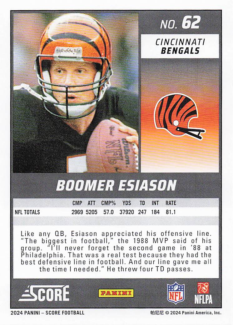 2024 Score Football Boomer Esiason #62