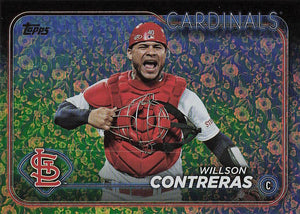 2024 Topps Series 1 Flowers 11/50 Willson Contreras #296