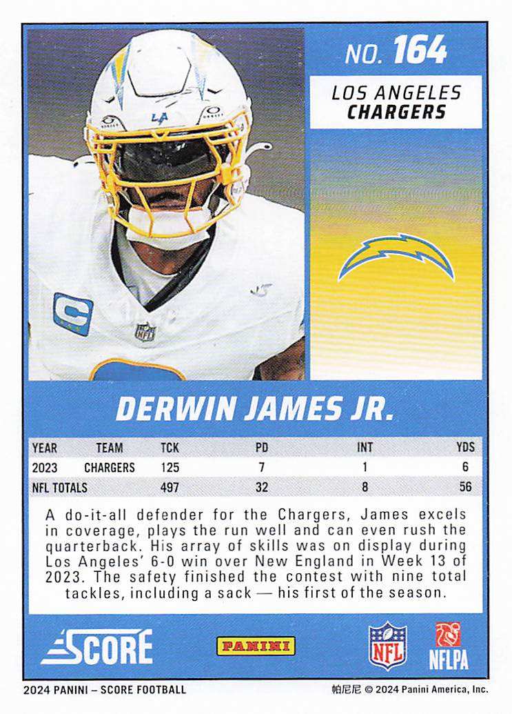 2024 Score Football Derwin James Jr. #164