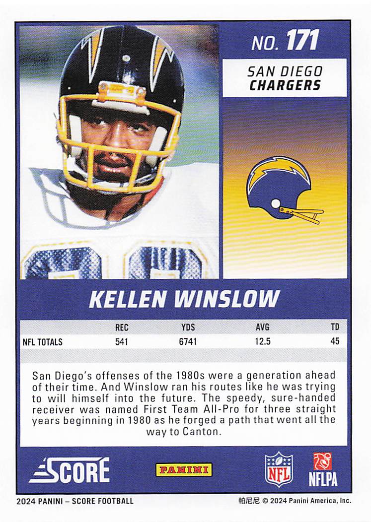 2024 Score Football Kellen Winslow #171