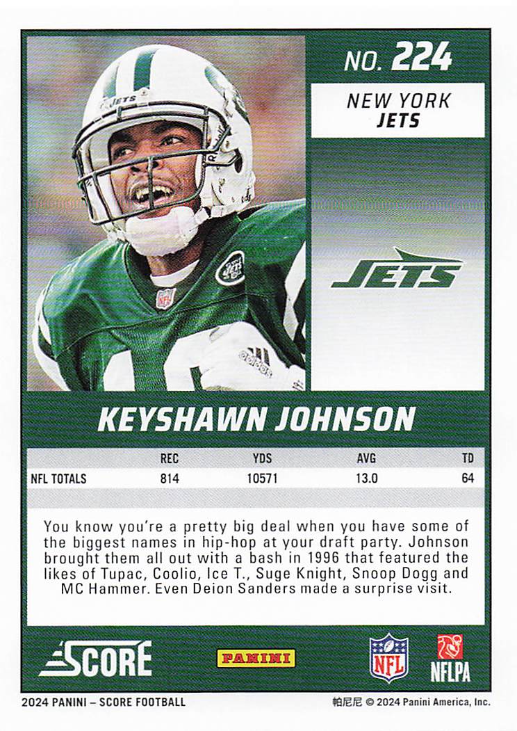 2024 Score Football Keyshawn Johnson #224